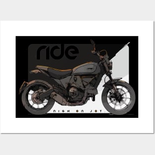 Ride Scrambler Icon dark cyber Posters and Art